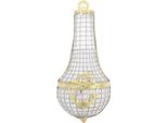 Casa Padrino Lampada Da Parete Barocca In Cristallo Oro 30 X H. 70 Cm - Elegante Lampada Da Parete In Stile Barocco - Luci Barocche - Nobile & Magnifico
