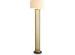 Casa Padrino Lampada Da Terra In Metallo Con Base In Marmo Colore Ottone Antico / Nero / Bianco Ø 55 X H. 188 Cm - Qualità