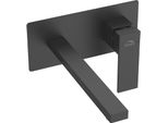 Rubinetto Per Lavabo Da Incasso In Ceramica Nero Laveo Kvadrato