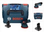 Bosch Gex 12V-125 Levigatrice Rotorbitale A Batteria Professionale 12 V 125 Mm Senza Spazzole + 1X Batteria Ricaricabile 6,0 Ah + L-Boxx - Senza Caricabatterie