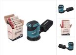 Makita Dbo 180 Z Levigatrice Rotorbitale A Batteria 18 V 125 Mm + Set Di Carta Abrasiva Toolbrothers Turtle - Senza Batteria, Senza Caricabatterie, Ideale Per Il Fai Da Te, La Levigatura, Cassetto Raccoglipolvere Montato In Modo Fisso