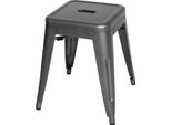 Sgabello Bolero Bistro Basso Grigio Acciaio (4 Pezzi)