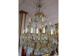 Casa Padrino Lampadario Barocco In Cristallo Oro/Bianco - Magnifico Lampadario In Stile Barocco - Luci Barocche In Cristallo - Nobile & Magnifico