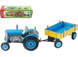 Trattore Zetor Con Rullo Blu Chiave In Metallo 28Cm Kovap In Scatola