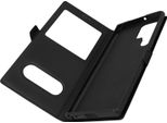 Avizar, Samsung Galaxy S22 Ultra Cover Con Doppia Finestra E Funzione Stand, Nero