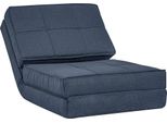 Homcom Divano Da Terra Pieghevole Divano Letto Poltrona Da Terra A 5 Posti Regolabile Poltrona Pieghevole Divano Letto Singolo Blu Scuro 61 X 73 X 58 Cm