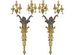 Casa Padrino Set Di Lampade Da Parete Barocche Angelo Bronzo / Oro - Magnifiche Lampade Da Parete Barocche Per Hotel E Ristoranti - Luci Barocche - Nobili E Magnifiche