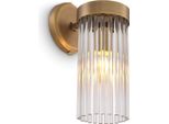 Casa Padrino Lampada Da Parete In Ottone Antico 12 X 17 X H. 30 Cm - Elegante Lampada Da Parete In Stile Retrò - Collezione Luxury
