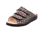 Finn Comfort Corfu, Acciaio, Scarpe Da Donna, Mulo, Pelle, Nuovo - Muli Da Donna / Separatori Di Punta, Grigio, Pelle (Ibisco)