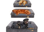 Wisfor Letto Ortopedico Per Cani Divano Per Cani Divano Per Cani Cuscino Per Cani Di Grandi Dimensioni Posto Letto, Impermeabile Lavabile Copertura Rimovibile L: 100X75X19Cm