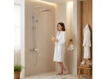 Sistema Doccia Termostatico Homelody In Ottone Con Soffione Doccia, Doccetta Manuale, Soffione Doccia A Pioggia Ad Alta Pressione