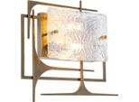 Casa Padrino Applique Di Design In Ottone Antico 39 X 9 X H. 35 Cm - Applique Per Soggiorno - Applique Per Hotel - Collezione Lusso