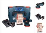 Bosch Gex 12V-125 Levigatrice Rotorbitale A Batteria Professionale 12 V 125 Mm Brushless + 2X Batteria Ricaricabile 3,0 Ah + Caricabatterie + Set Di Levigatura Toolbrothers Turtle + L-Boxx
