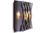 Casa Padrino Lampada Da Parete Color Bronzo/Grigio 24 X 9 X H. 24 Cm - Elegante Lampada Da Parete In Metallo Con Paralume In Vetro - Luci
