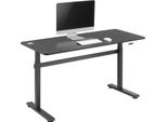 Scrivania Sit-Stand 140X60Cm Scrivania Da Ufficio Regolabile Manualmente In Altezza Fino A 117Cm Scrivania Ergonomica Caricabile Fino A 40Kg Nero