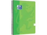 Quaderno A Spirale Oxford Nordic Touch A4+, A Righe, 70 Fogli, Verde