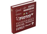 Henzo Album Fotografico Jumbo Wording Rosso 30X30 Cm 100 Pagine Bianche