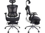 Sedia Da Ufficio Sihoo, Ergonomica, Poggiapiedi Regolabile, Supporto Lombare ~ Nera