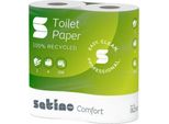 Satino By Wepa - Carta Igienica Satino Comfort Mt1 2LGS 200Vel Wit | Confezione Da 4 | 12 Pezzi
