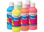 Creall Fluor, Colori A Guazzo Fluorescenti, Set Di Colori Per Poster 6X 250Ml