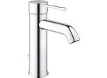 Grohe Essence Mitigeur Monocommandé Pour Lavabo, Fonction D'éConomie D'éNergie, S-Size, Saillie 116Mm, Avec Vidage à Tirette, Chrome, 24180001, 24180001