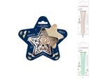 Confezione Di Biscotti Star Relief + 2 Bastoncini Con Cioccolato Bianco E Verde
