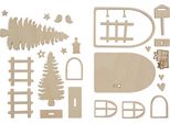 Rayher Set Artigianale In Legno Porta Gnomo Nisse Spessore 3 Mm Set Fai Da Te Per Porte In Miniatura