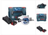 Bosch Gks 18V-68 Gc Sega Circolare Professionale A Batteria 18 V 190 Mm Biturbo Brushless + 1X Batteria Ricaricabile 5,0 Ah + Caricabatterie + L-BOXX