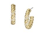Fossil JF04170710 Orecchini A Cerchio Da Donna In Acciaio Inossidabile Oro Bianco