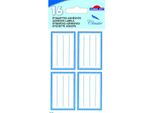 16 Etichette Per La Scuola - Rettangolo Blu