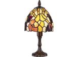 Casa Padrino Luxury Tiffany Stool Lamp Multicolore Ø 15 X H. 29 Cm - Lampada Da Tavolo Tiffany - Lampada Da Scrivania Tiffany - Luci Tiffany - Interni - Luci