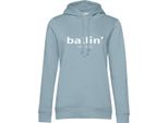 Felpa Con Cappuccio Ballin Est. 2013 Wmn Blu - Grande S