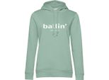 Felpa Con Cappuccio Ballin Est. 2013 Wmn Grun - Grande S