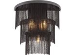 Casa Padrino Lampada Da Parete In Bronzo 33 X 16 X H. 32,5 Cm - Lampada Da Parete Semicircolare In Acciaio Inossidabile - Applique Per Il Soggiorno - Qualità Lussuosa