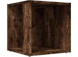 Tavolino In Rovere Fumé 33X33X34,5 Cm Materiale A Base Di Legno