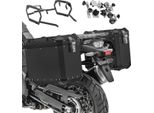 Valigia In Alluminio + Portavaligie Per Suzuki V-Strom 1050 / Xt 20-25 GX45 Nero