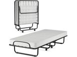 Costway Letto Pieghevole Su Ruote Con Materasso Per Adulti 190 X 80 X 39 Cm