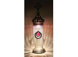 Casa Padrino Lampada Da Tavolo Bronzo / Rosa Ø 20 X H. 75 Cm - Lampada Da Tavolo Rotonda - Lampade Da Tavolo Decorative Di Design - Lampade Da Tavolo - Luci Decorative