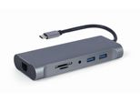 Gembird Cablexpert A-CM-COMBO7-01 - Dockingstation - USB-C 3,1 - Hdmi, Vga - 1Gbe (A-CM-COMBO7-01)