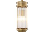 Casa Padrino Lampada A Sospensione In Ottone Antico Ø 12 X H. 30,5 Cm - Lampada A Sospensione Con Paralume Rotondo In Vetro - Lampada A Sospensione Per Il Soggiorno - Illuminazione - Qualità Lusso