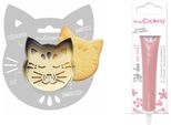 Confezione Di Biscotti Cat Relief + Bastoncino Di Cioccolato Rosa Pastello