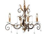 Casa Padrino Lampadario Barocco Bronzo/Oro Ø 65 X H. 61 Cm - Magnifico Lampadario In Stile Barocco - Lampadario Per Soggiorno E Hotel - Mobili Barocchi - Interni Barocchi - Illuminazione Barocca