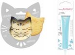 Kit Di Biscotti Cat Relief + Matita Di Cioccolato Blu Pastello
