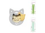 Confezione Di Biscotti Di Soccorso Gatto + 2 Bastoncini Di Cioccolato Verde Chiaro E Verde Acqua