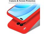Cadorabo Custodia Protettiva Per Honor 50 Lite Custodia In Rosso Per Telefono Cellulare Custodia Cover Tpu Etui