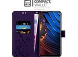 Cadorabo Cover Per Xiaomi Poco X3 Gt Cover Protettiva In Viola Cover Protettiva Cover Telefono Cellulare Cover Caso Fiori Fiore
