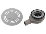 Polysan Flexia - Sifone Per Bagno Geberit, Diametro 90 Mm, DN40, Tappo Rotondo In Acciaio Inox 17761