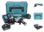 Makita Dga 521 RGX1J Smerigliatrice Angolare A Batteria 18 V 125 Mm X-LOCK Brushless + 2X Batteria Ricaricabile 6,0 Ah + Caricabatterie + Makpac
