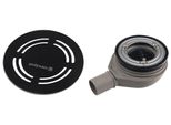 Polysan Flexia - Sifone Per Vasca Geberit, Diametro 90 Mm, DN40, Tappo Rotondo Nero 17781