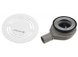 Polysan Flexia - Sifone Per Bagno Geberit, Diametro 90 Mm, DN40, Tappo Rotondo Bianco 17771